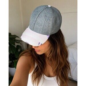 Lululemon Baller Straw Baseball Hat Gray Pink Adjustable Strapback Tenniscore